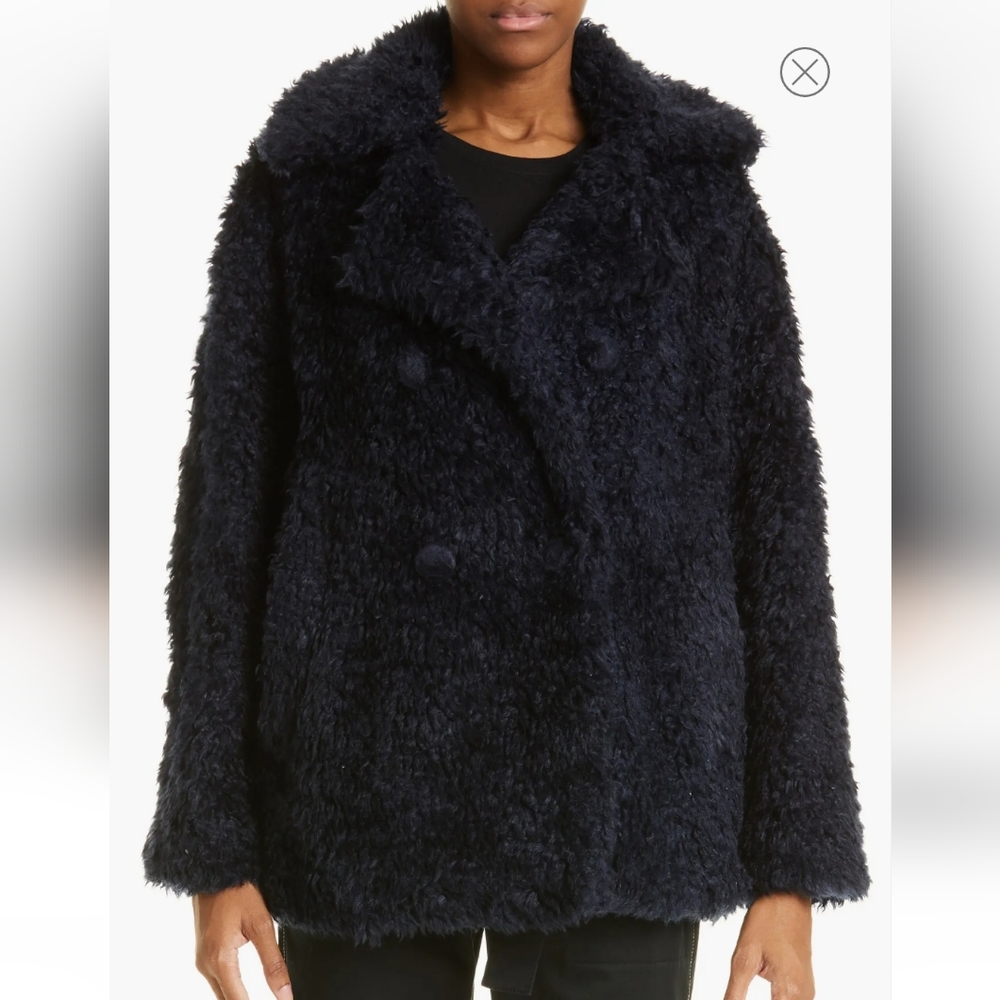 Proenza Schouler White Label Faux Shearling Pea Coat Medium